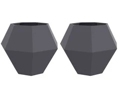 Lovelis 2 pcs Antracitas 100 x 100 x 80 cm Plienas