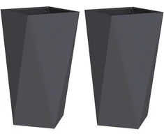 Lovelis 2 pcs Antracitas 40 x 40 x 75 cm Plienas