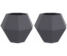 Lovelis 2 pcs Antracitas 75 x 75 x 60 cm Plienas