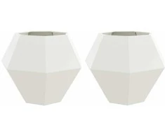 Lovelis 2 pcs Balta 100 x 100 x 80 cm Plienas
