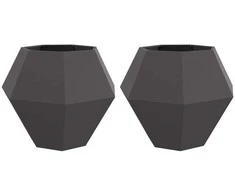 Lovelis 2 pcs Juoda 100 x 100 x 80 cm Plienas