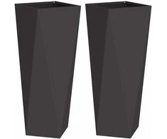 Lovelis 2 pcs Juoda 30 x 30 x 75 cm Plienas