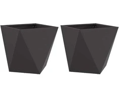 Lovelis 2 vnt. Juoda 50 x 50 x 50 cm Plienas