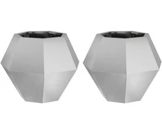 Lovelis 2 pcs Sidabro 50 x 50 x 40 cm Cinkuota plienas