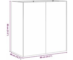 Lovelis, 80x40x80cm, galvanizuotas plienas