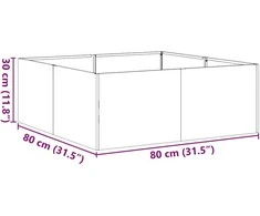 Lovelis, 80x80x30cm, galvanizuotas plienas