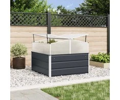 Lovelis Antracitas 100 x 100 x 77 cm Cinkuota plienas