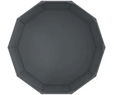 Lovelis Antracitas 120 x 120 x 50 cm Plienas