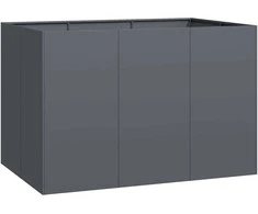 Lovelis, antracito spalvos, 120x80x80cm, plienas