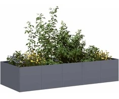 Lovelis, antracito spalvos, 200x80x40cm, plienas