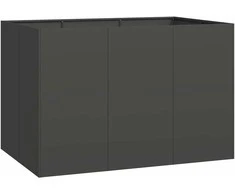 Lovelis, juodos spalvos, 120x80x80cm, plienas