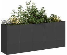 Lovelis, juodos spalvos, 200x40x80cm, šaltai valcuotas plienas