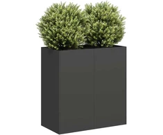 Lovelis, juodos spalvos, 80x40x80cm, šaltai valcuotas plienas