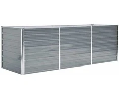 Lovelis, pilkas, galvanizuotas plienas, 240x80x77cm