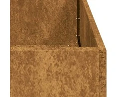 Lovelis, rūdžių, 100x100x30cm, oro sąlygoms atsparus plienas
