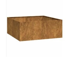Lovelis, rūdžių, 100x100x40cm, oro sąlygoms atsparus plienas