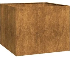 Lovelis, rūdžių, 100x100x80cm, oro sąlygoms atsparus plienas