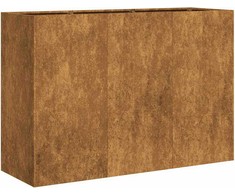 Lovelis, rūdžių, 120x40x80cm, oro sąlygoms atsparus plienas