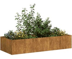 Lovelis, rūdžių, 200x80x40cm, oro sąlygoms atsparus plienas
