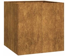 Lovelis, rūdžių, 80x80x80cm, oro sąlygoms atsparus plienas