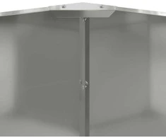 Lovelis Sidabro 90 x 90 x 50 cm Cinkuota plienas