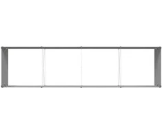 Lovelis Šviesiai pilka 385 x 100 x 45 cm Galvanizuotas plienas
