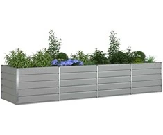 Lovelis Šviesiai pilka 385 x 100 x 75 cm Cinkuota plienas