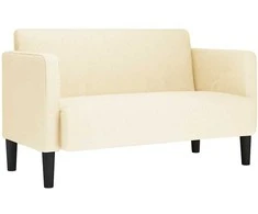 Loveseat sofa, kreminė, 109cm, velvetinis audinys