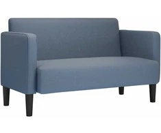 Loveseat sofa, mėlyna, 109cm, velvetinis audinys