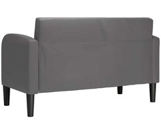 Loveseat sofa, pilka, 110cm, dirbtinė oda