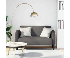 Loveseat sofa, pilka, 110cm, dirbtinė oda