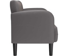 Loveseat sofa, pilka, 110cm, dirbtinė oda