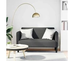 Loveseat sofa, tamsiai pilka, 109cm, velvetinis audinys