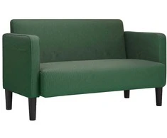 Loveseat sofa, tamsiai žalia, 109cm, velvetinis audinys