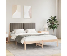 Lovo rėmas su apmuštu galvūgaliu Taupe 140 x 200 cm