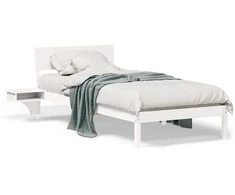 Lova Lovos rėmas Balta 90 x 190 cm Kietos pušies mediena