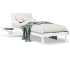Lova Lovos rėmas Balta 75 x 190 cm Kietos pušies mediena