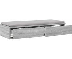 Lovos stalčiai su stalčių Pilkas Sonoma 90 x 36,5 x 16,5 cm