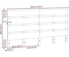 Galvūgalis Ruda 140,5 x 3 x 80 cm Kietos pušies mediena