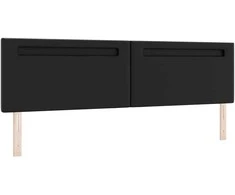 LED galvūgalis Juoda 200 cm Dirbtinė oda
