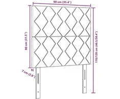 Galvūgalis Tamsiai mėlyna 90 cm Aksomas