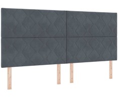 Galvūgalis Tamsiai pilka 200 cm Aksomas