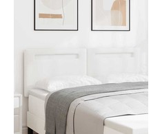 LED galvūgalis Balta 144 cm Dirbtinė oda