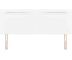 LED galvūgalis Balta 160 cm Dirbtinė oda