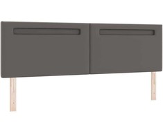 LED galvūgalis Pilka 180 cm Dirbtinė oda