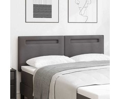 LED galvūgalis Pilka 144 cm Dirbtinė oda