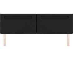 LED galvūgalis Juoda 180 cm Dirbtinė oda