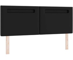 LED galvūgalis Juoda 160 cm Dirbtinė oda