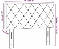 Galvūgalis Tamsiai mėlyna 80 cm Aksomas