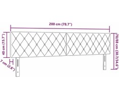 Galvūgalis Tamsiai žalia 200 cm Aksomas